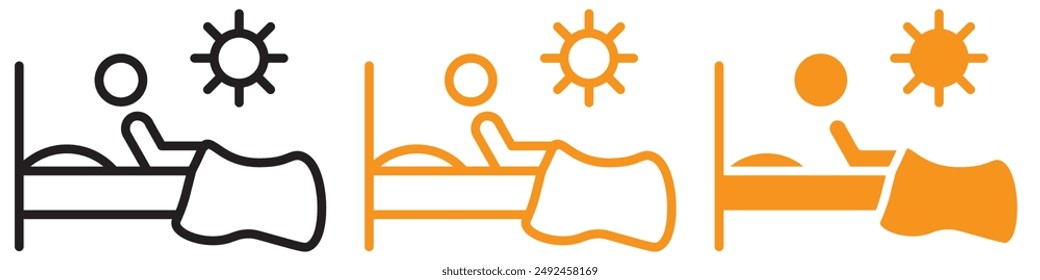 Energetic Wake Up in the Morning Icon for Daily Routines and Health Graphics Perfect for Representing Morning Routines and Wake-Up Activities