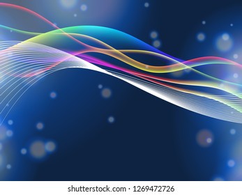 energetic waves, EPS10 with transparency and mesh