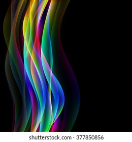 energetic waves, EPS10 with transparency and mesh