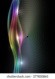 energetic waves, EPS10 with transparency and mesh
