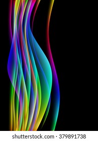 energetic waves, EPS10 with transparency and mesh