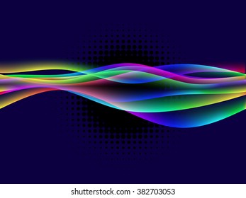 energetic waves, EPS10 with transparency and mesh