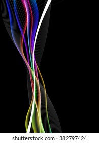 energetic waves, EPS10 with transparency and mesh