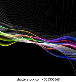 energetic waves, EPS10 with transparency and mesh