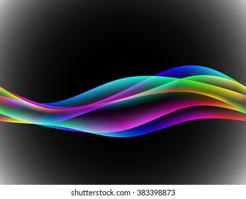 energetic waves, EPS10 with transparency and mesh