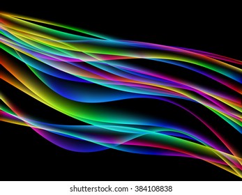 energetic waves, EPS10 with transparency and mesh