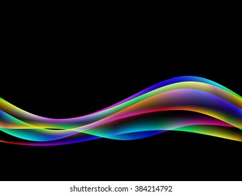 energetic waves, EPS10 with transparency and mesh