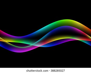 energetic waves, EPS10 with transparency and mesh