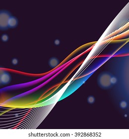 energetic waves, EPS10 with transparency and mesh