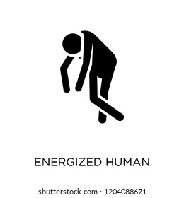 energized human icon. energized human symbol design from Feelings collection. Simple element vector illustration on white background.