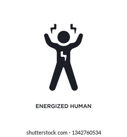 energized human isolated icon. simple element illustration from feelings concept icons.