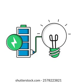 Energizer Icon. Motivation and Power Boost Illustration for Productivity and Well-Being.