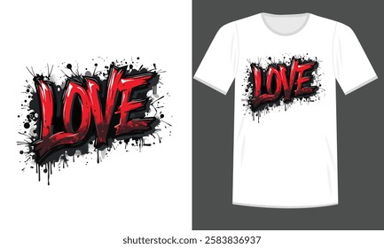 Energizing Love Art for Sportswear and T-Shirt