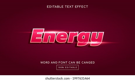 Energy 3D Editable Text Effect Template