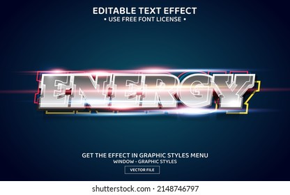 Energy 3D Editable Text Effect Template