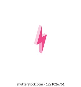 Energy 3D flat isometric icon symbol. Flat creative illustration idea.
