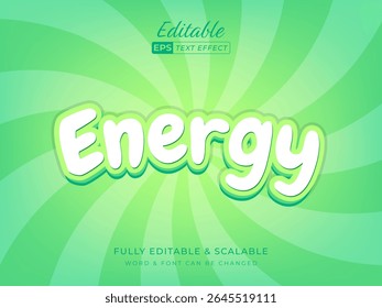 energy 3d text effect. suitable for poster or banner	