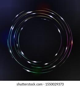Energy abstract background with luminous swirling of glow circles. Glowing spiral circles in motion.