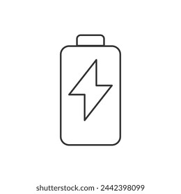 Energy accumulation line icon, collecting power editable stroke symbol, environment vector outline sign.