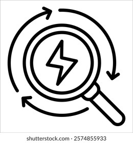 Energy Analysis Icon Element For Design