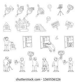 Energy audit doodles for specialized services sites, promomaterials and brochures.