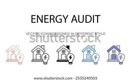 Energy Audit icon design with white background stock illustration