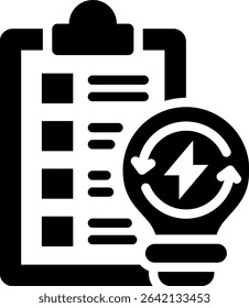 Energy Audit Icon Glyph Vector Illustration