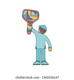 Energy audit technicians working in a doodle style. Illustrations for specialized home energy audit services sites, promomaterials and brochures.
