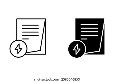 Energy Audit vector Outline Icon Design illustration on White background. 