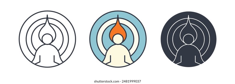 Energy or Aura Icon symbol vector illustration isolated on white background