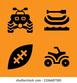 energy, background, bike and black icons set. Vector illustration for web and design