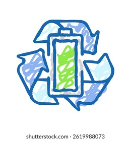 energy backup doodle icon sketch vector. energy backup sign. isolated symbol illustration