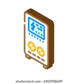 energy backup isometric icon vector. energy backup sign. isolated symbol illustration