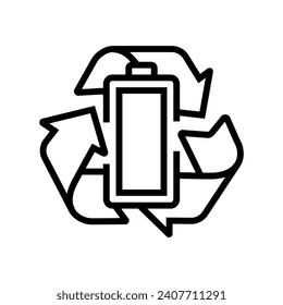 energy backup line icon vector. energy backup sign. isolated contour symbol black illustration