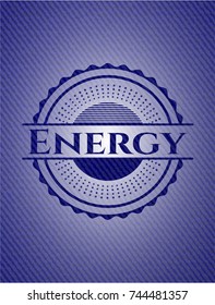 Energy badge with jean texture