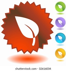 energy badge leaf