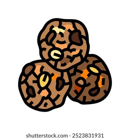 energy balls snack food color icon vector. energy balls snack food sign. isolated symbol illustration