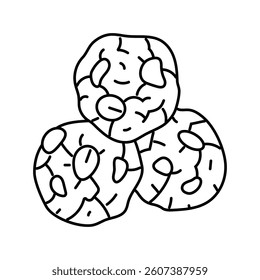 energy balls snack food line icon vector. energy balls snack food sign. isolated contour symbol black illustration