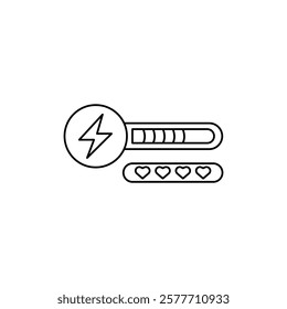 Energy bar icon Flat simple outline