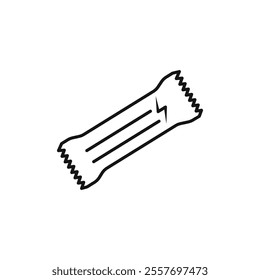 Energy bar icon Isolated flat vector in outline