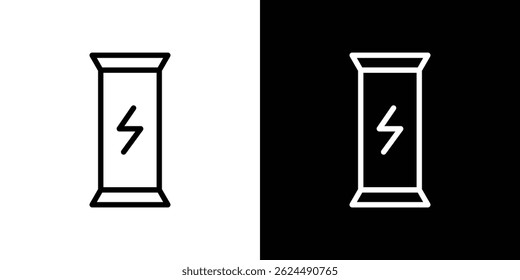 Energy bar icon. Logotype vector set