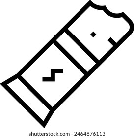 energy bar icon. Thin linear style design isolated on white background