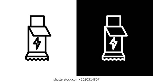 Vector de icono de barra de energía, Plantilla de logotipo de ilustración en estilo de moda