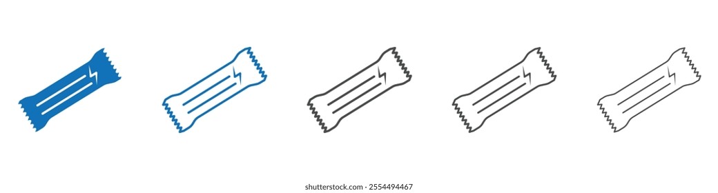 Energy bar icon vector set collection for web