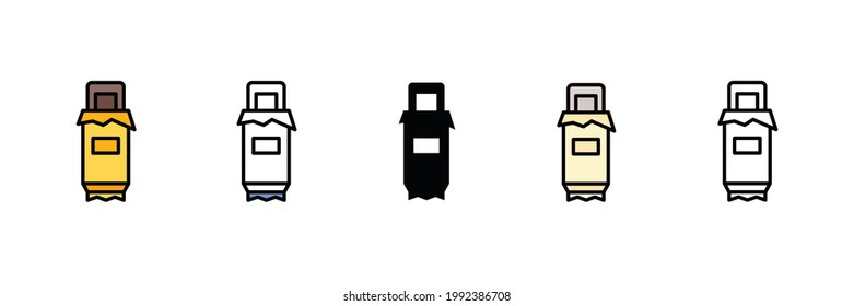 energy bar vector type icon