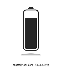 Energy Battery indicator icon with indicator, level of charge. Vector Illustration. White background.
