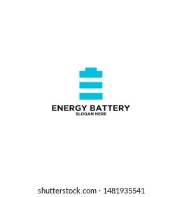 energy battery logo design vector