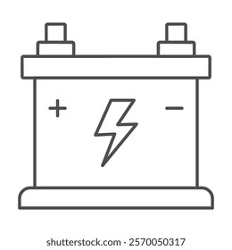 Energy Battery. thinline icon, editable vector icon, pixel perfect, illustrator ai file 