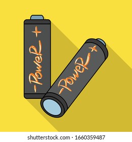 Vektorillustration für Energiebatterien Symbol.Flaches Symbol für Vektorillustration einzeln auf weißem Hintergrund Energiebild.