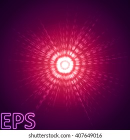 energy beam with pulse effect. dual color version.